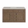 James Martin Vanities Chicago 48in Single Vanity, Whitewashed Walnut w/ 3 CM Eternal Serena Quartz Top 305-V48-WWW-3ESR